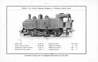 <b>Locomotive de gare</b><br>pour la Compagnie du Chemin de fer du Nord